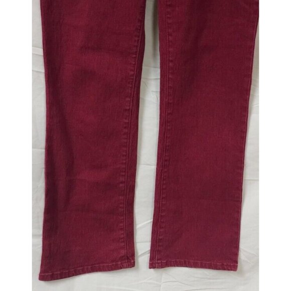 DG2 Diane Gilman Womens Red SZ 4P Mid Rise Denim Straight Leg Jeans W30 L30 - Picture 5 of 12